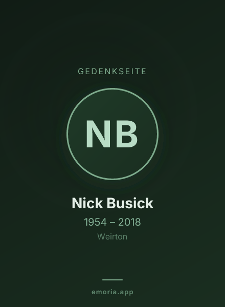 Gedenkportrait von Nick Busick
