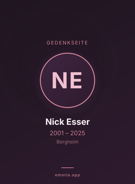 Gedenkportrait von Nick Esser