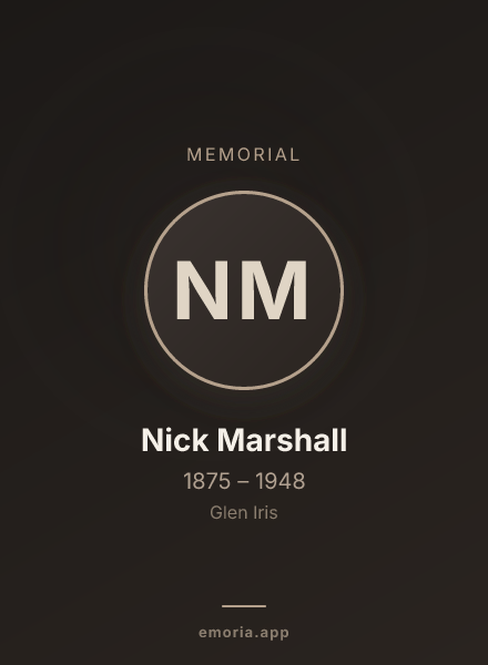 Memorial portrait of Nick Marshall