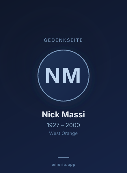 Gedenkportrait von Nick Massi