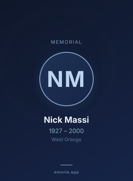 Memorial portrait of Nick Massi