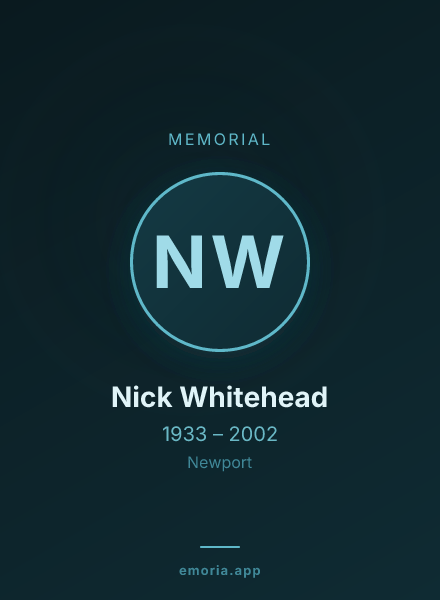 Memorial portrait of Nick Whitehead