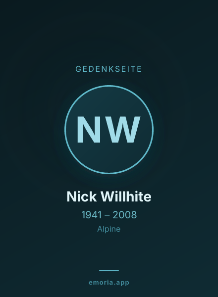 Gedenkportrait von Nick Willhite