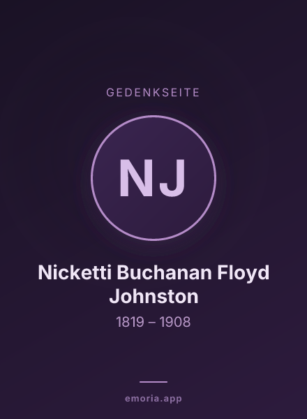 Gedenkportrait von Nicketti Buchanan Floyd Johnston