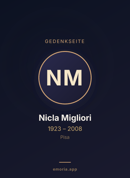 Gedenkportrait von Nicla Migliori