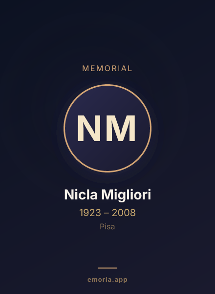 Memorial portrait of Nicla Migliori