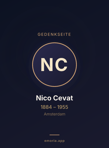 Gedenkportrait von Nico Cevat