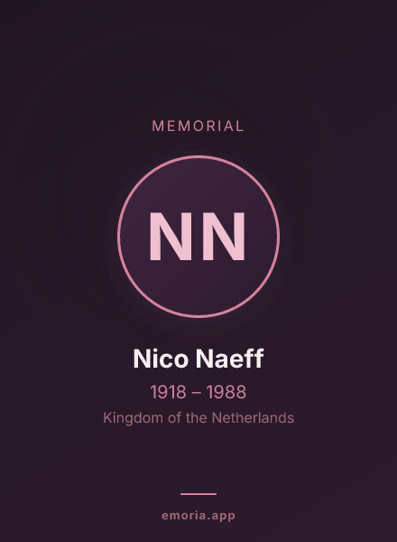 Memorial portrait of Nico Naeff