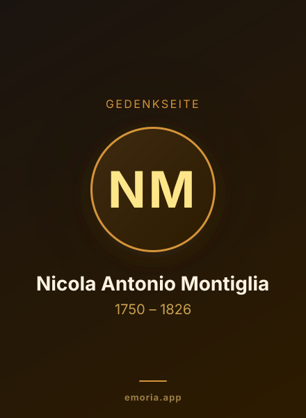 Gedenkportrait von Nicola Antonio Montiglia