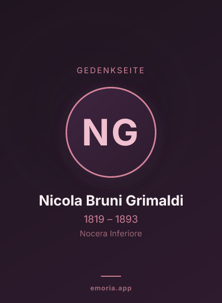 Gedenkportrait von Nicola Bruni Grimaldi