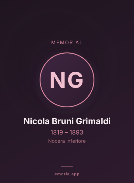 Memorial portrait of Nicola Bruni Grimaldi