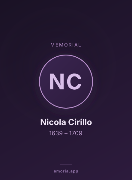 Memorial portrait of Nicola Cirillo