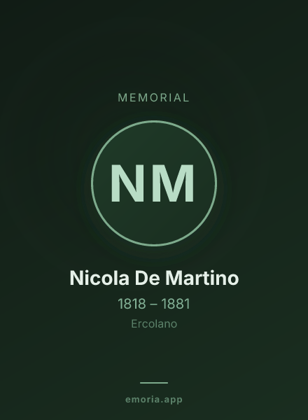 Memorial portrait of Nicola De Martino