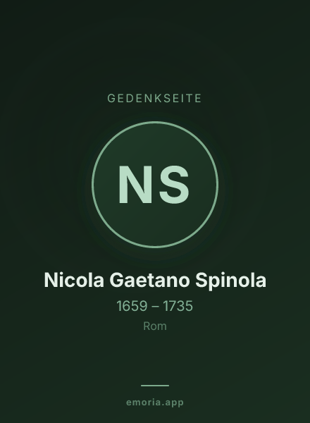 Gedenkportrait von Nicola Gaetano Spinola