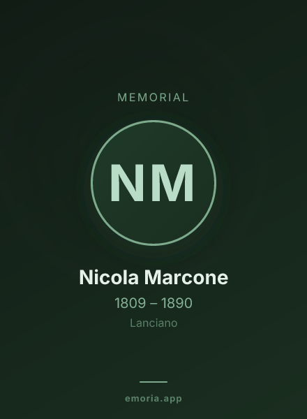 Memorial portrait of Nicola Marcone