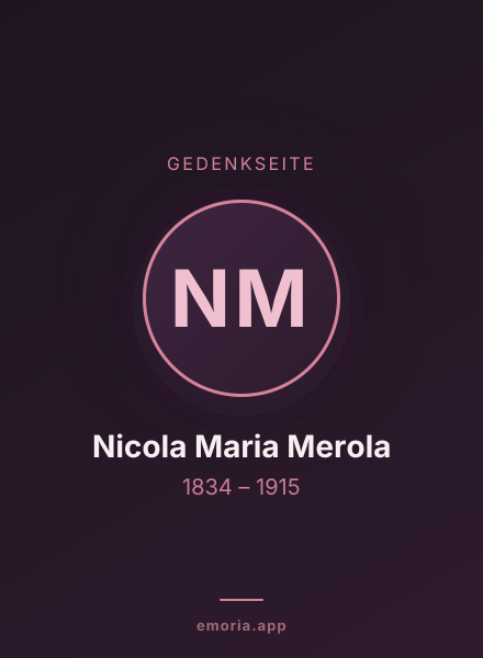 Gedenkportrait von Nicola Maria Merola