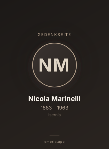 Gedenkportrait von Nicola Marinelli