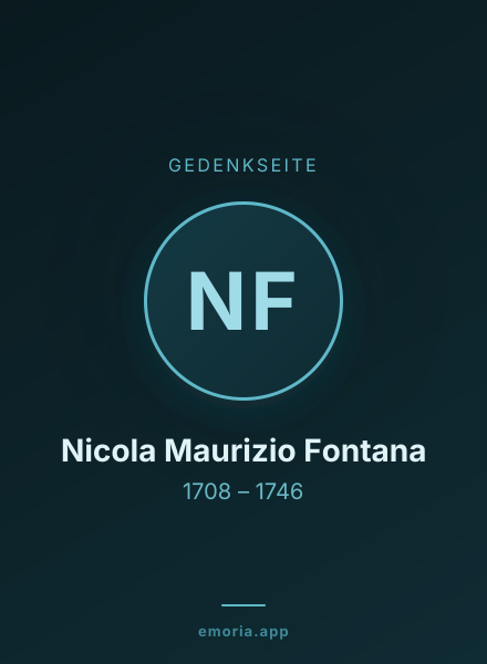 Gedenkportrait von Nicola Maurizio Fontana