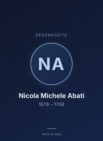 Gedenkportrait von Nicola Michele Abati