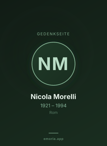 Gedenkportrait von Nicola Morelli