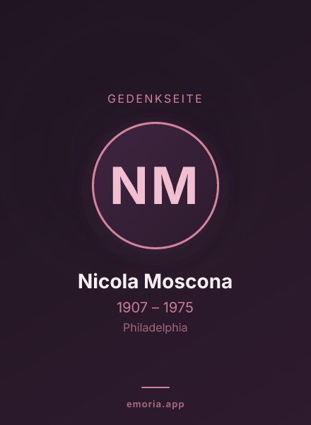 Gedenkportrait von Nicola Moscona