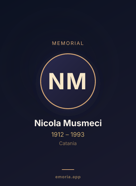 Memorial portrait of Nicola Musmeci