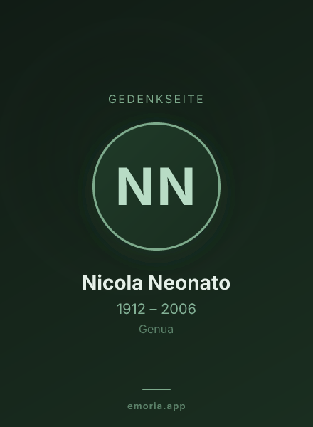 Gedenkportrait von Nicola Neonato