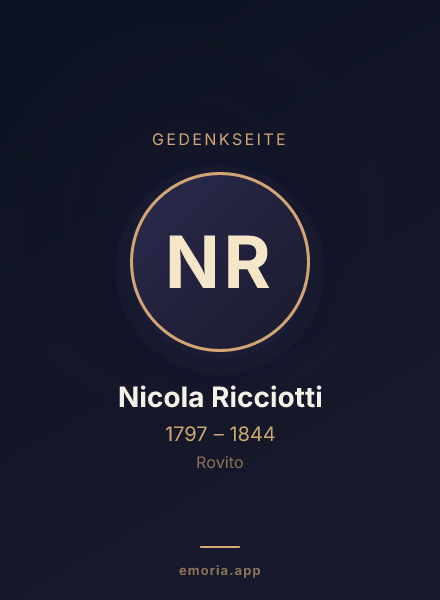 Gedenkportrait von Nicola Ricciotti