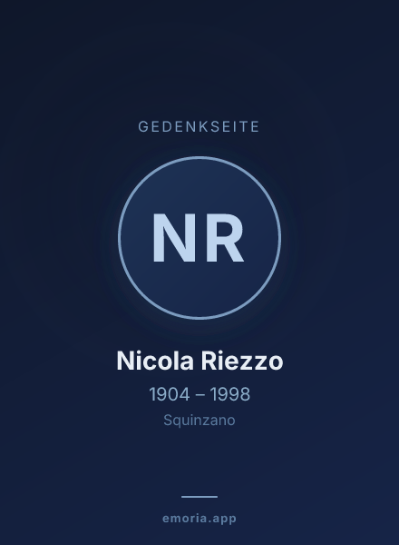 Gedenkportrait von Nicola Riezzo