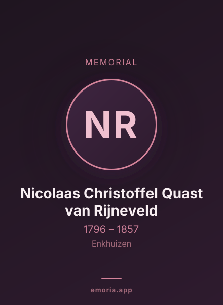 Memorial portrait of Nicolaas Christoffel Quast van Rijneveld