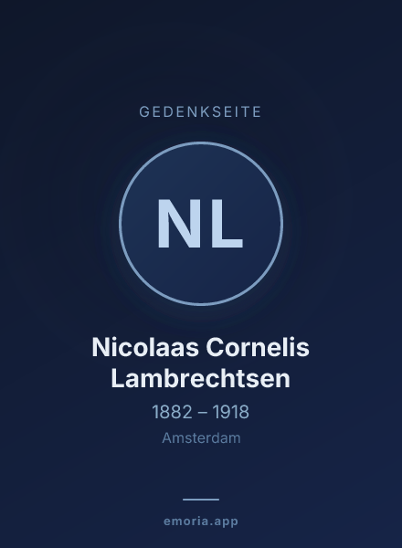 Gedenkportrait von Nicolaas Cornelis Lambrechtsen