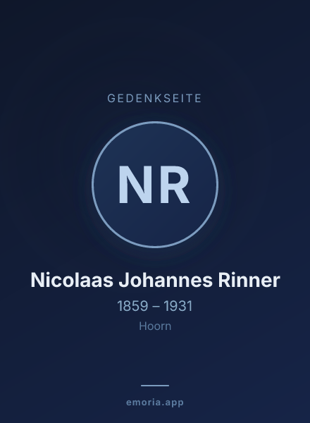 Gedenkportrait von Nicolaas Johannes Rinner