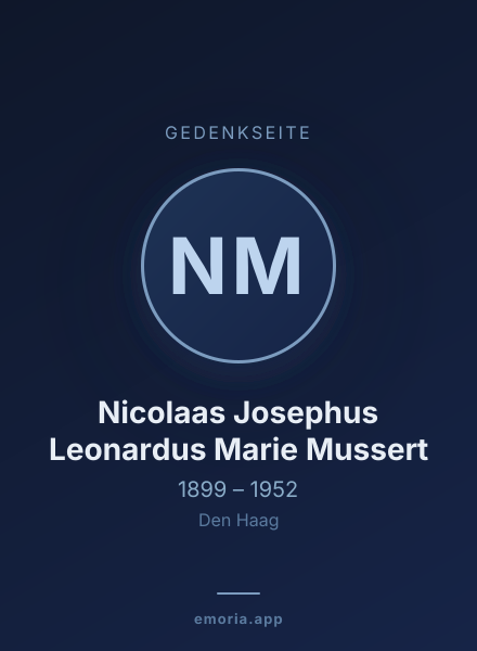 Gedenkportrait von Nicolaas Josephus Leonardus Marie Mussert