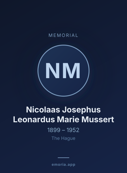 Memorial portrait of Nicolaas Josephus Leonardus Marie Mussert