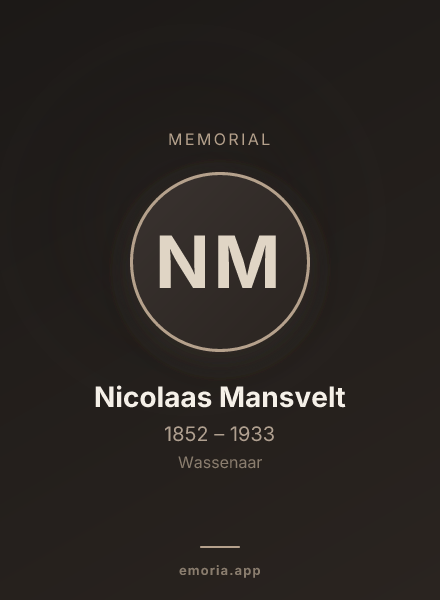Memorial portrait of Nicolaas Mansvelt