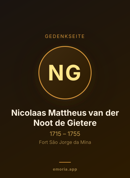 Gedenkportrait von Nicolaas Mattheus van der Noot de Gietere