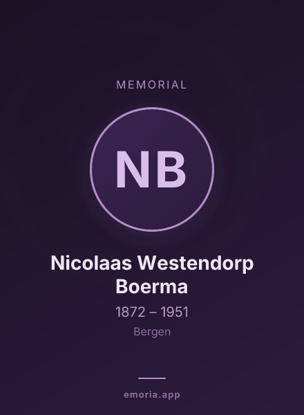 Memorial portrait of Nicolaas Westendorp Boerma