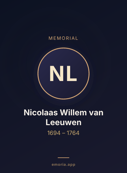 Memorial portrait of Nicolaas Willem van Leeuwen