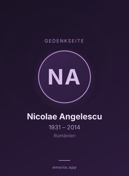 Gedenkportrait von Nicolae Angelescu