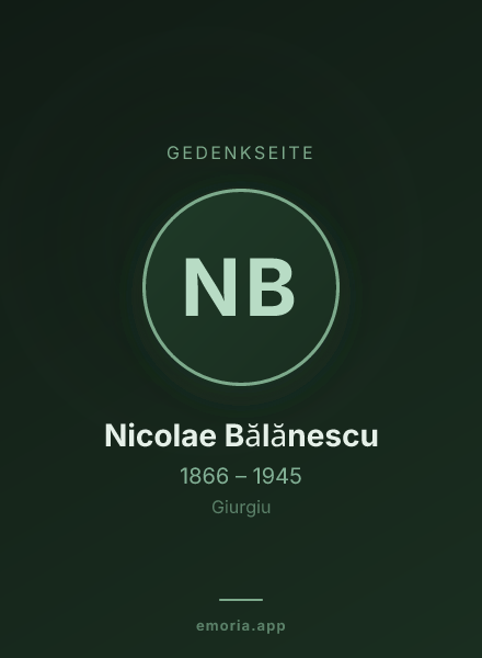 Gedenkportrait von Nicolae Bălănescu