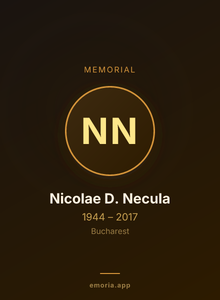 Memorial portrait of Nicolae D. Necula