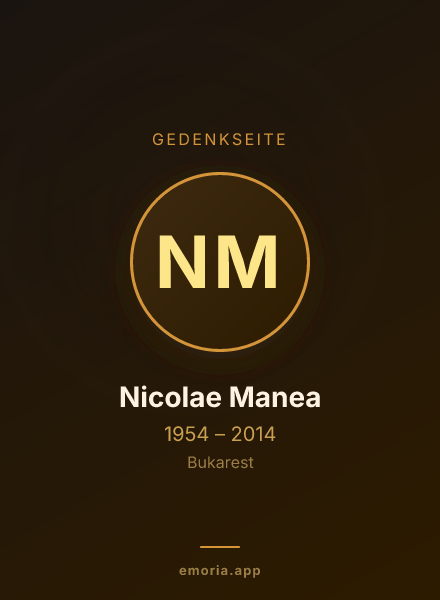 Gedenkportrait von Nicolae Manea