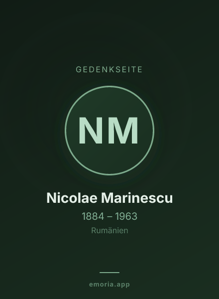 Gedenkportrait von Nicolae Marinescu