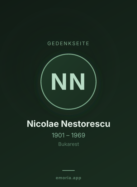 Gedenkportrait von Nicolae Nestorescu