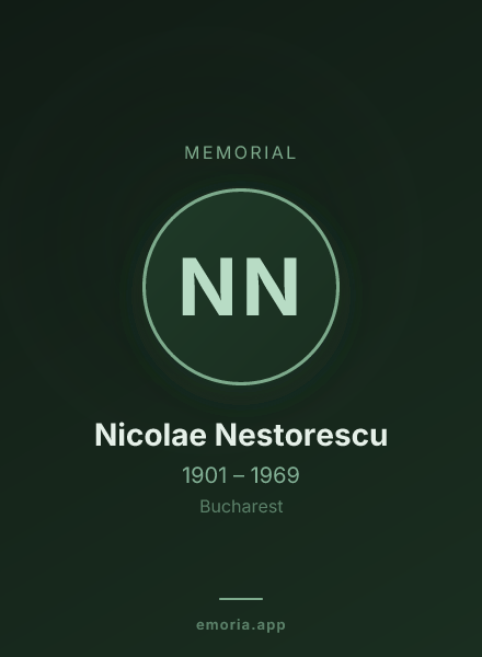 Memorial portrait of Nicolae Nestorescu