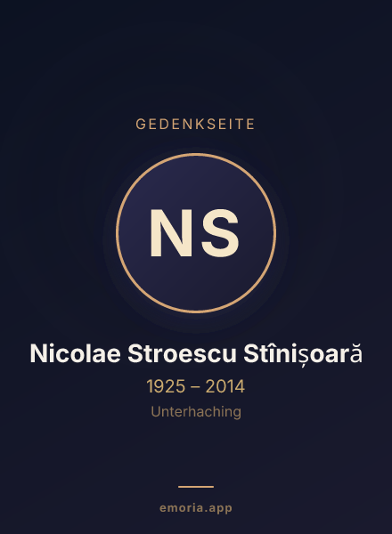 Gedenkportrait von Nicolae Stroescu Stînișoară