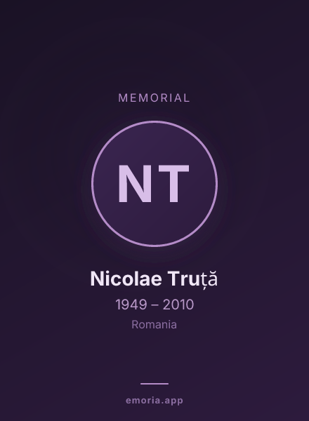 Memorial portrait of Nicolae Truță