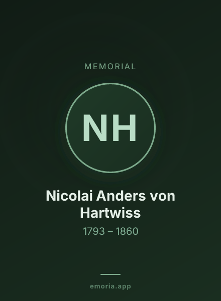 Memorial portrait of Nicolai Anders von Hartwiss
