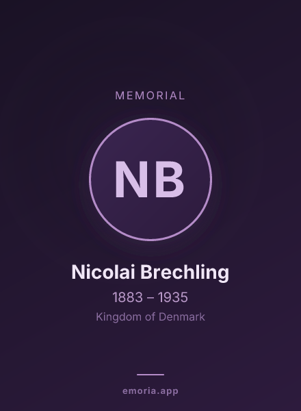 Memorial portrait of Nicolai Brechling