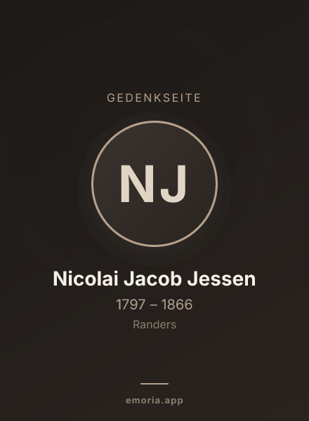 Gedenkportrait von Nicolai Jacob Jessen